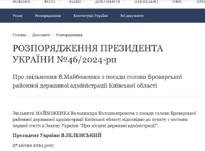 Президент Зеленський звільнив броварського чиновника-п’яничку Майбоженка, який машиною збив людей (ДОКУМЕНТ)
